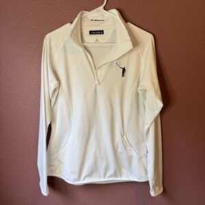 No Laying Up Golf Women’s Medium White Half-Zip Jacket